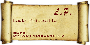 Lautz Priszcilla névjegykártya